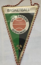 GKS Zaglebie Sosnowiec Basketball, Polen,  Wimpel, alt, 13 cm x 20 cm 