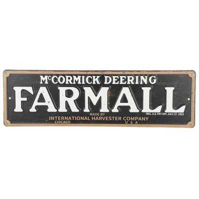 International Harvester 15'' McCormick Deering Metal Sign BAR2519