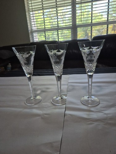 Waterford Millennium Series Crystal "PEACE" Toasting Champagne Flutes- Set of 3 - Picture 3 of 4