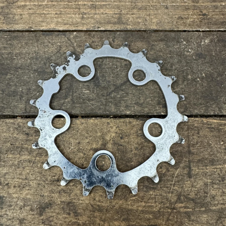 Plato vintage Shimano SG 22 dientes 22t 58 BCD J-22 TB acero cromado abuela Foto 3 de 4