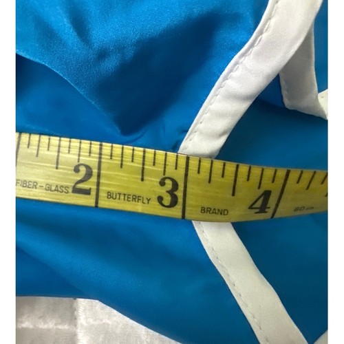 SOFFE Junior Running Shorts Medium Blue Yellow Trim Drawstring Athletic Summer - Picture 7 of 8