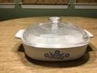 Vtg Corning Ware Blue Cornflower 1.5 Qt Casserole A-8-B Pyrex Lid 8x8x1.75 in