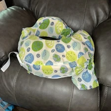 My Breast Friend Breast Feeding Pillow Nursery Item Blue Green White