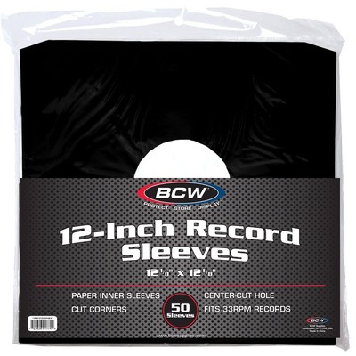 BCW 12 Inch Vinyl Record Paper Inner Sleeves - Angle Cut Corners - B (US IMPORT)