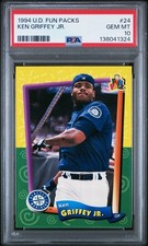 1994 Upper Deck Fun Packs Ken Griffey Jr. #24 Mariners PSA 10 Gem HOF *LOW POP*