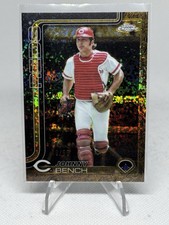 2025 Topps Gilded Collection Johnny Bench Gold Mini-Diamond Refractor /50