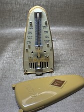 Vintage Wittner Taktell Mechanical Metronome Made in Germany Working w/ Cover
