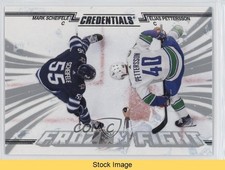 2024-25 Upper Deck Credentials Frozen Fight Mark Scheifele Elias Pettersson READ