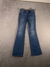 womens american eagle kick boot jeans next level stretch 2 reg Low Rise