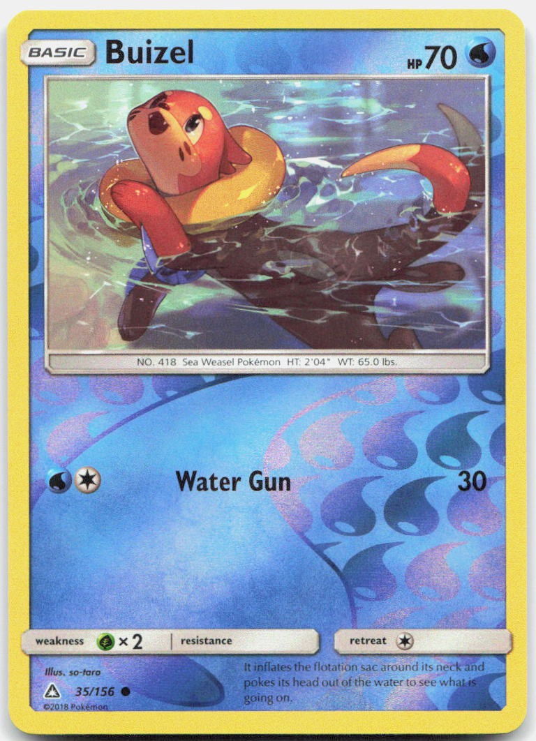 Buizel 35/156 Common Ultra Prism Pokemon Reverse Holo LP
