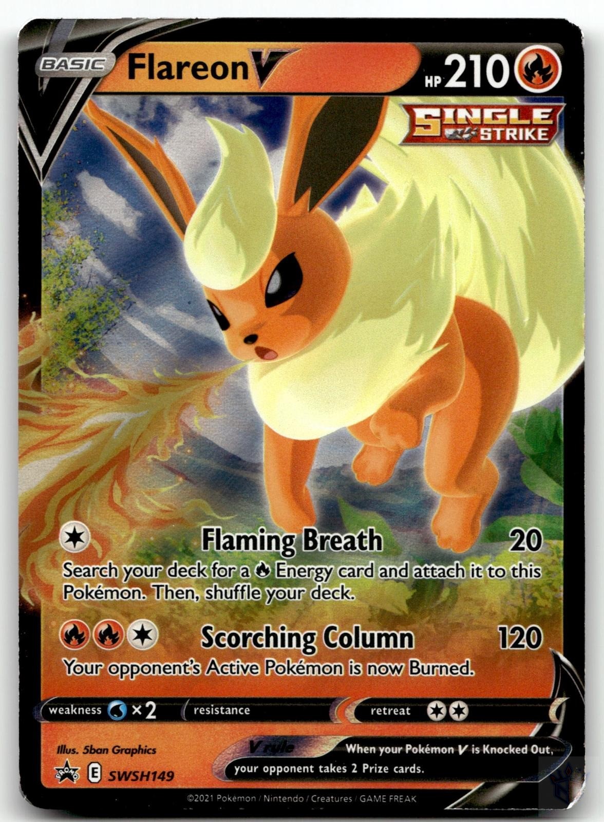 Flareon V SWSH149 Sword & Shield Promo P Holo NM Pokemon Card