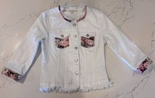 Upcycled Boston Proper White Denim Jacket (Sm...