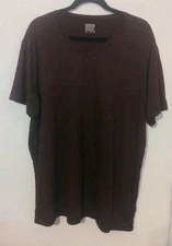 32 Degrees Cool Men's Maroon Short Sleeve V-neck Athletic Workout Shirt Size XXL