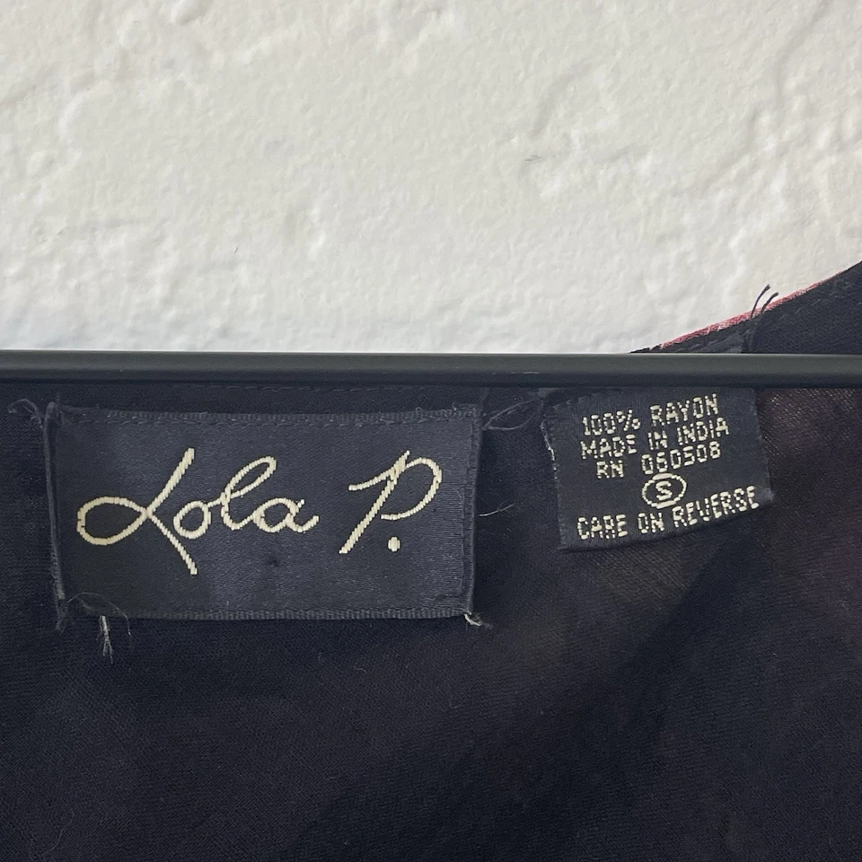 Maxi Vestido Sin Mangas Floral Negro Años 90 Lola P Para Mujer Y2K Talla S Hada Capricho Foto 3 de 4