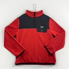 Kombi Nuuk Polar Fleece Pullover Half-Zip TNF Denali Style Men M  Orange / Black