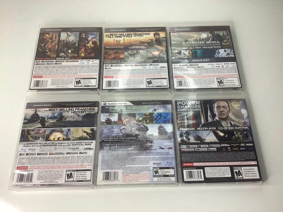 Call of Duty PS3 Lot- Black Ops 1 2 Modern Warfare 2 3 Ghosts Advanced Warfare - Image 2 of 4