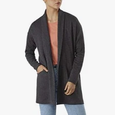 Arc'teryx Laina Cardigan Carbon Copy Heather Women's M Purple Grey Shawl Collar