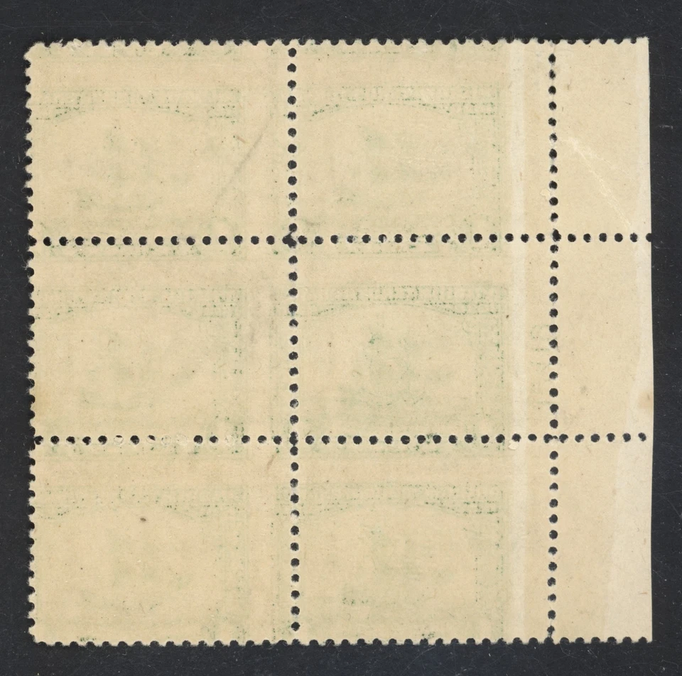 SCOTT 548 1920 1 CENT PILGRIM TERCENTENARY ISSUE PB OF 6 MNH OG VF CAT $115! - Image 2 of 2