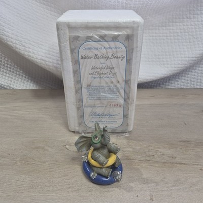 The Hamilton Collection ''Water Bathing Beauty'' Elephant Orginal Box 