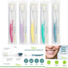Extra Soft Toothbrushes Periodontist Designed Tapered Bristles 5 Pack
