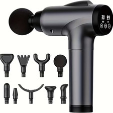 Massage Gun Deep Tissue, Muscle Massage Gun with 9 Attachment Heads 30 Speeds
