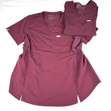 Figs Technical Collection Top Lot Of 2 Maroon Red Sz Large Catarina Octavia