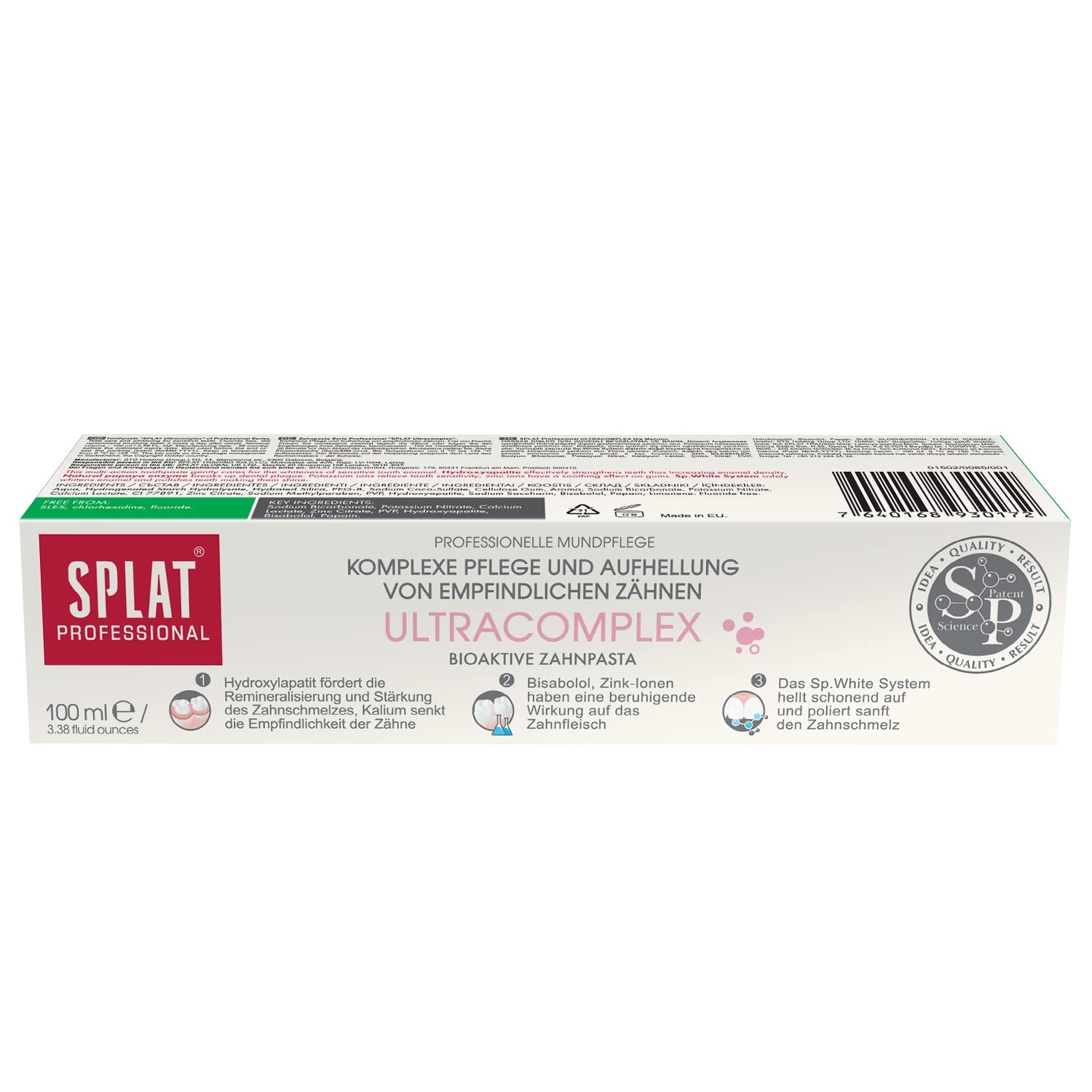 Splat Professional Series Ultracomplex Toothpaste, Comprehensive Care and