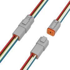 Deutsch 6 Pin Connector Kit Waterproof Electrical Connector 16 AWG Male and Fema