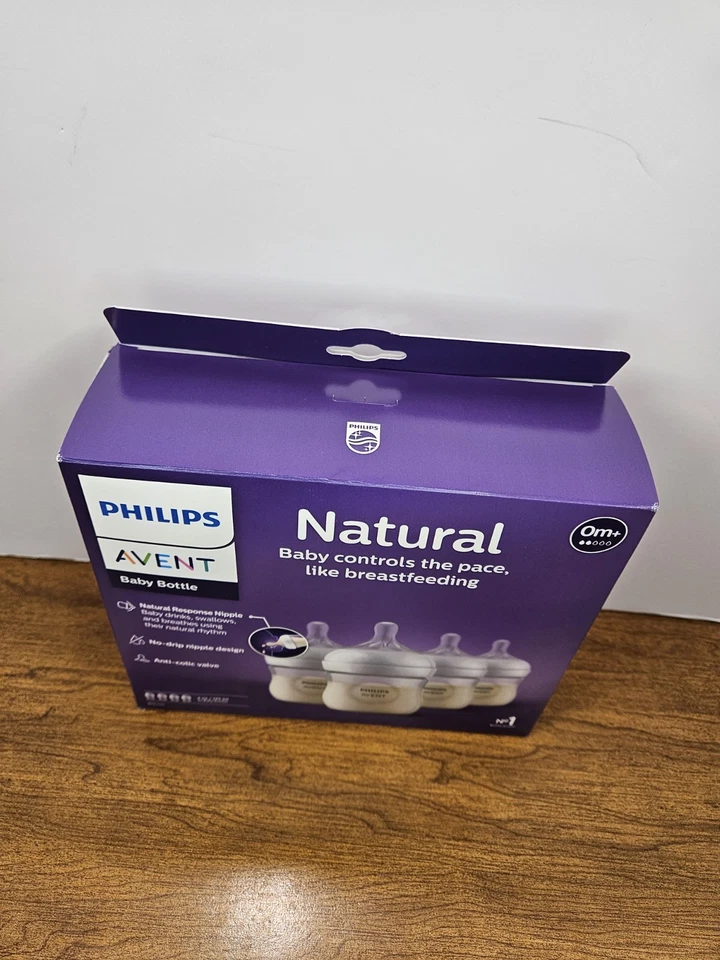 Biberones naturales Philips Avent 4 oz paquete de 4 (0 m+) *nuevos en caja* sin usar nuevos Foto 2 de 4