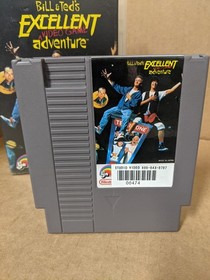 Bill and Ted's Excellent Video Game Adventure Nintendo NES + Rental Case/Sticker
