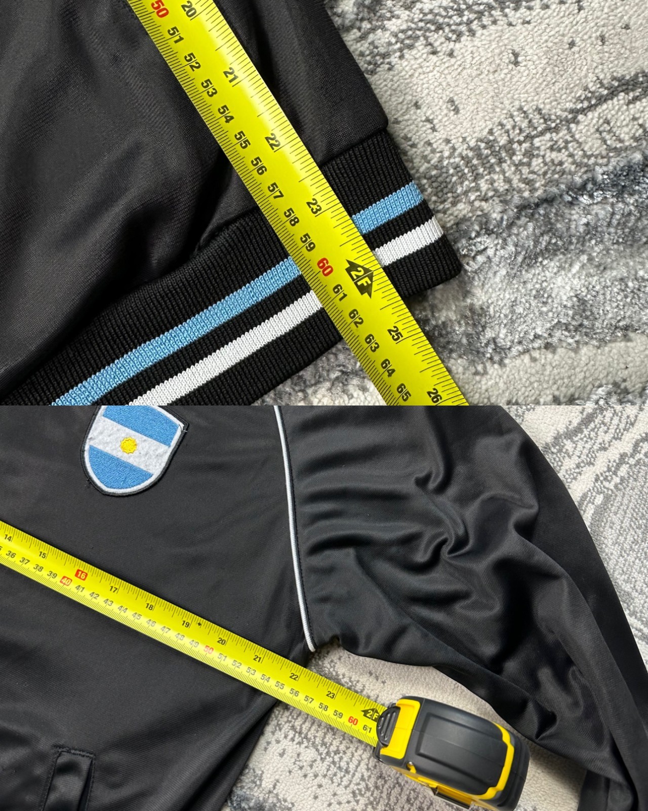 Vintage Kappa Argentina 2000's Y2K Black Blue Oversized Medium Track Jacket image 8