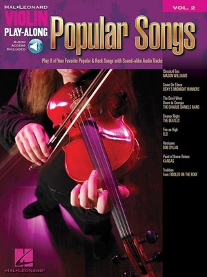 Popular Songs Violin Play-Along Vol 2 Fiddle Sheet Music Lyric Book Online Audio