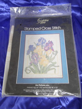 Vintage Golden Bee Stamped Cross Stitch Kit - Iris Picture