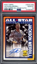 Jackson Merrill 1990 All-Star Rookie Cup Auto PSA 10 Padres 2025 Topps Series 2