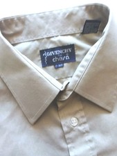 Givenchy for Chesa Button Up Dress Shirt Mens 17-34-35 Khaki Brown Long Sleeve