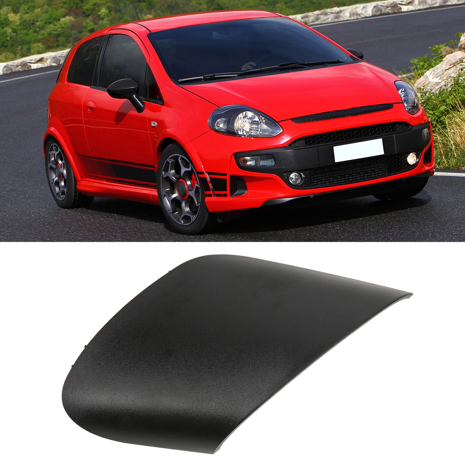 Car Rearview Mirror Cover Black 735539385 Replacement For Grande Punto 2005