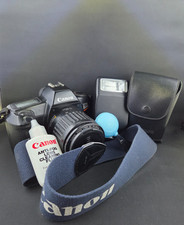 Canon EOS Rebel 35-80 MM Lens, Strap, Speedlite 200E Flash UNTESTED NO BATTERY