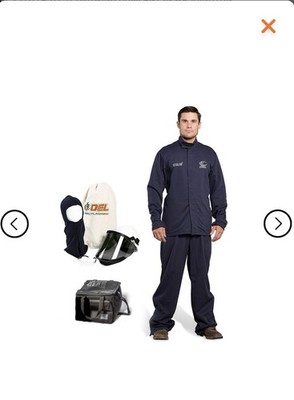 OEL Arc Flash Gear 12cal Duffle Kit w/ Unopened 12cal Bib Overall + Jacket Sz XL