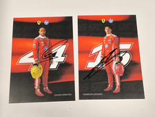 HAMILTON & LECLERC SIGNED 2026 SCUDERIA FERRARI F1 SF-26 ORIGINAL PORTRAIT CARDS