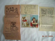 LOT antique 1800's TRADE AD JAMES PYLE'S PEARLINE soap