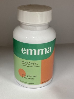 Emma Gut Health Supplement | Bloating Relief | Gut Regularity | 60 Capsules