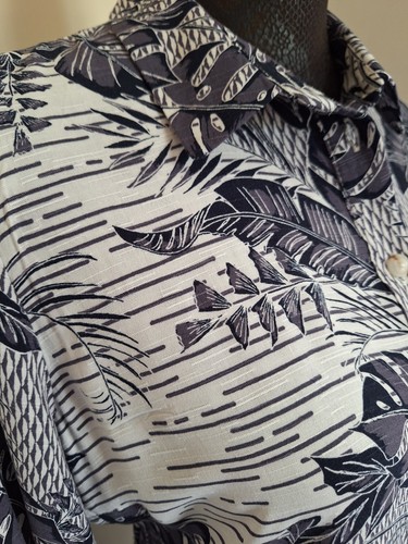 Primark Size 14 Midi Dress Blue White Leaf Pattern Gorgeous Summer - Picture 4 of 11