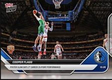 2025 Topps NOW Cooper Flagg #28 ROOKIE 20 Point Performance (Print Run 11225)