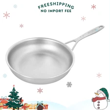 9.5-inch Stainless Steel Fry Pan – Nanotouch Non-Stick, 5-Ply, Oven & Induction