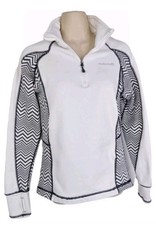 Avalanche Women's Size Large White Chevron 1/4 Zip Gorp/Normcore Zip Pullover