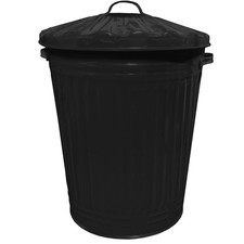 90L Colour Metal Dustbin Retro Style Steel Bin