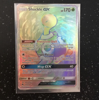Set of Five Secret Rare Rainbow Gx Pokémon Cards