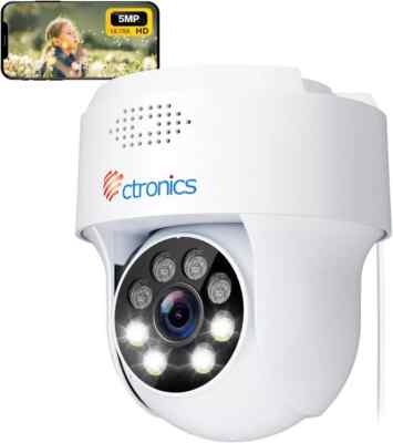 ctronics Überwachungskamera Dome Aussen/Innen WLAN, 2,4/5GHz WiFi CTIPC-790