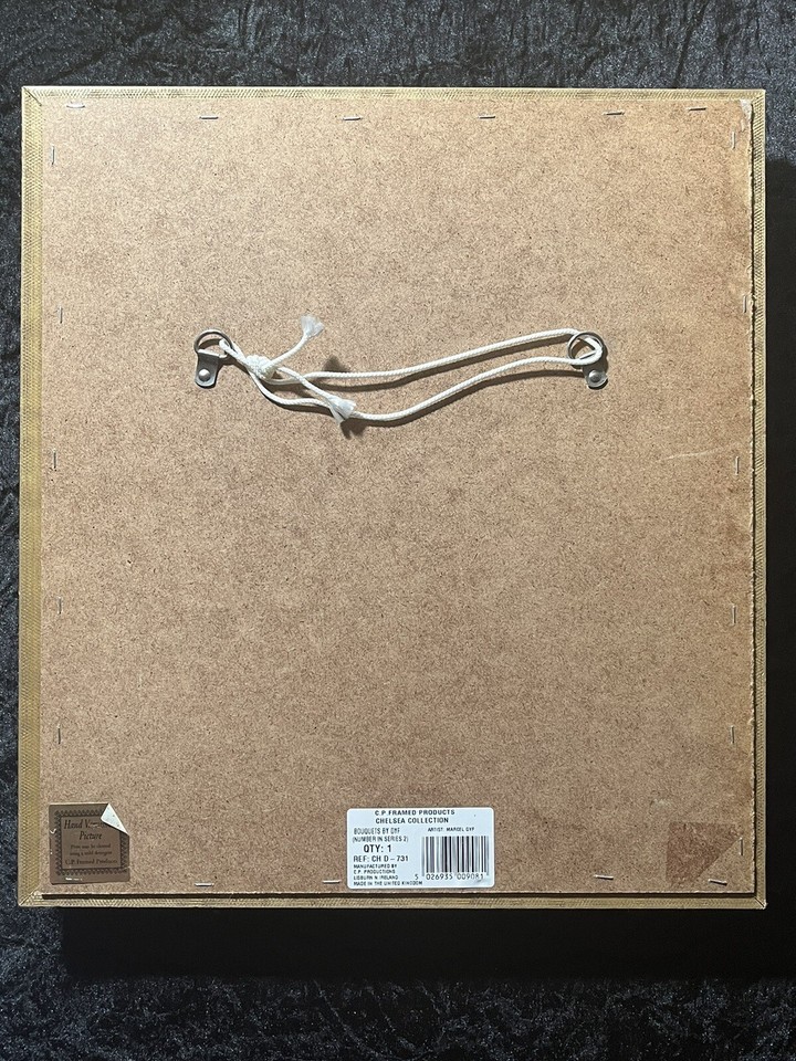 Floral Still Life Textured Print “Bouquets” Marcel Dyf. Ornate Frame 36