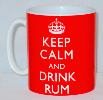 Keep Calm And Drink Rum Becher Dose Personalisiert Toll Dark Navy Bacardi Trinker Geschenk
